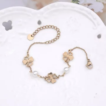316鋼飾×幸運四葉草×手鍊×金色.avif