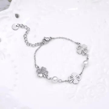 316鋼飾×幸運四葉草×手鍊×銀色.avif