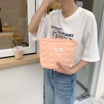 糖果愛心包×化妝包×粉橘