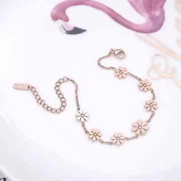 316鋼飾×小雛菊×手鍊×玫瑰金.avif