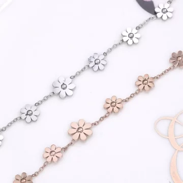 316鋼飾×小雛菊×手鍊×玫瑰金.avif