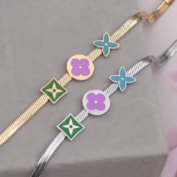 316鋼飾×心鎖印花 ×手鍊×金色.avif