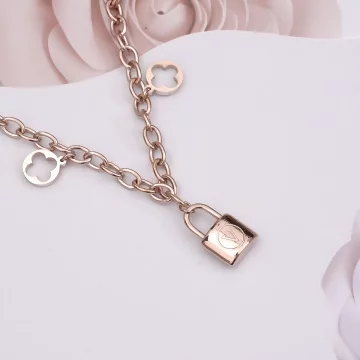 316鋼飾×心鎖印花 ×手鍊×玫瑰金.avif