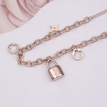 316鋼飾×心鎖印花 ×手鍊×玫瑰金.avif
