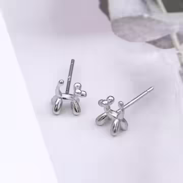 925銀針×氣球狗狗×耳環