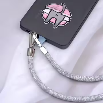 牛仔布繩×手機斜背雙勾掛繩×藍灰