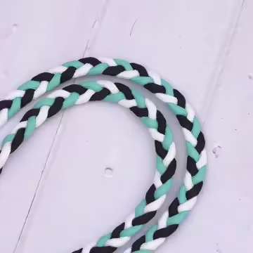 撞色麻花辮×手機斜背雙勾掛繩×黑綠