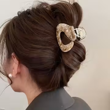 金屬流光×鯊魚夾×棕咖