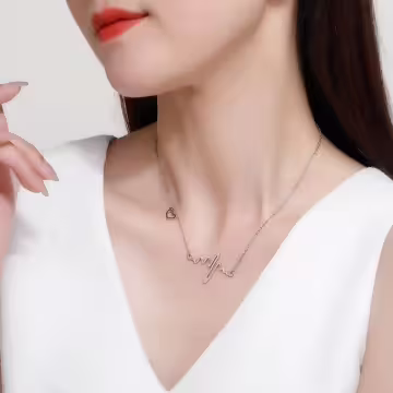 316鋼飾×心跳×鎖骨項鍊×銀色