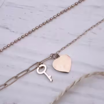 316鋼飾×解開心房×鎖骨項鍊×玫瑰金