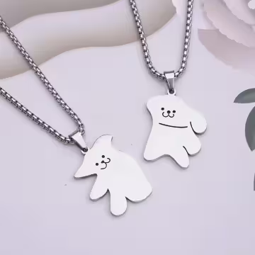 316鋼飾×跟你黏踢踢×姐妹閨蜜情侶項鍊組