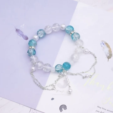 水波湛藍爆花晶×固定式串珠手鍊.avif