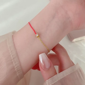 小小鋯石×紅繩鍊條手鍊.avif
