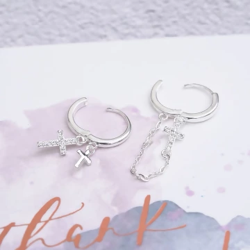 925銀針×十字架流蘇×不對稱耳扣.avif