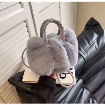 毛毛南瓜包×斜背包×灰色