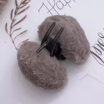 雙面愛心絨毛×抓夾×共二色