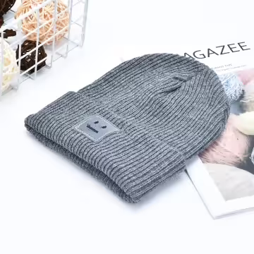 笑臉 ‧_‧×毛帽×灰色