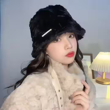 顯瘦百搭漁夫帽×毛帽×黑色