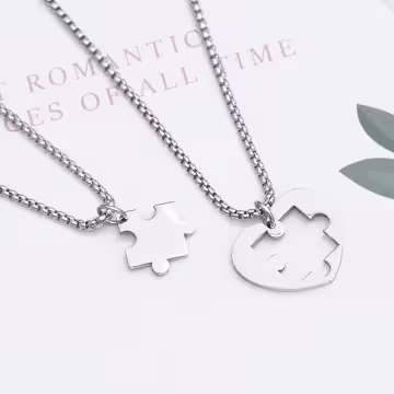 316鋼飾×愛的拼圖×姐妹閨蜜情侶項鍊組