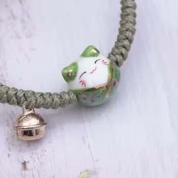 事業御守貓×拉繩手鍊×綠