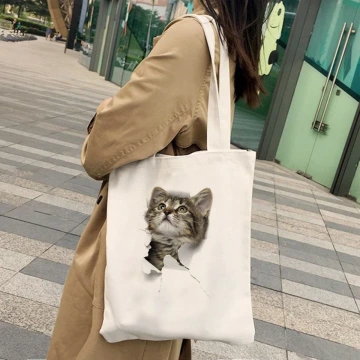 仿真貓咪帆布×肩背包×灰貓抬頭看.avif