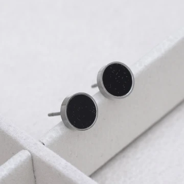 316鋼飾×酷黑圓形×耳釘×銀色.avif