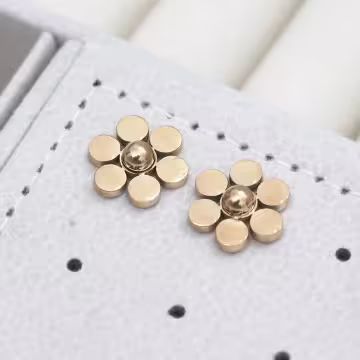 316鋼飾×小雛菊×耳釘×銀色