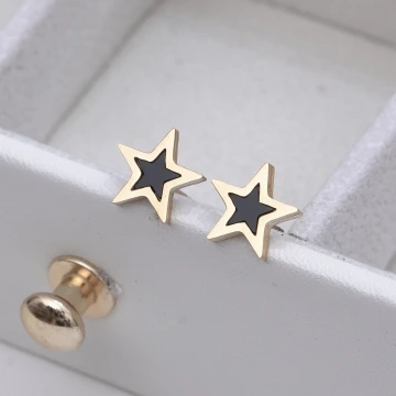 316鋼飾×酷黑五角星×耳釘×共二色.avif