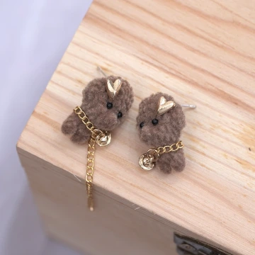 貴賓狗絨毛×吊墜耳環×共二色.avif