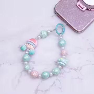 啦啦隊女孩的點心時間×手機腕帶掛繩×藍色