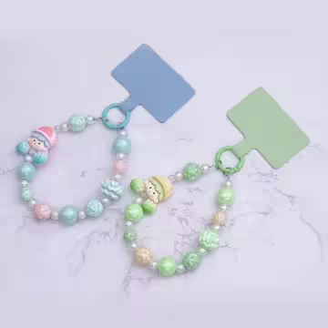 啦啦隊女孩的點心時間×手機腕帶掛繩×綠色