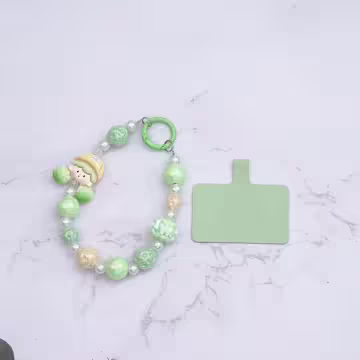 啦啦隊女孩的點心時間×手機腕帶掛繩×綠色