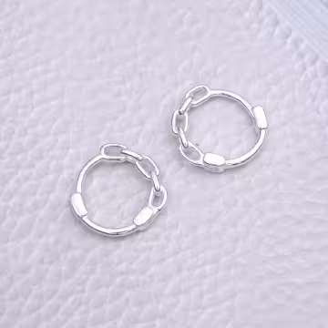 925銀針×鍊條鎖扣×耳扣