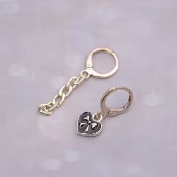 甜美小熊愛心×單邊四套件耳扣組