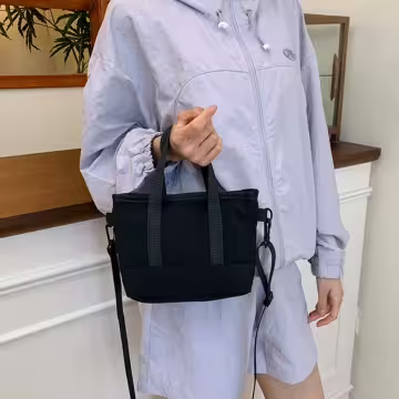 休閒托特小包×斜背袋×黑色