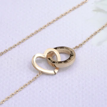 316鋼飾×愛心圓環×鎖骨項鍊×金色.avif