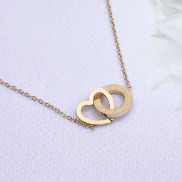 316鋼飾×愛心圓環×鎖骨項鍊×金色.avif