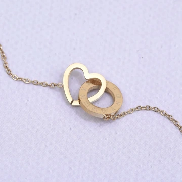 316鋼飾×愛心圓環×鎖骨項鍊×金色.avif
