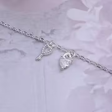 925銀飾×心鎖鑰匙×鎖骨項鍊