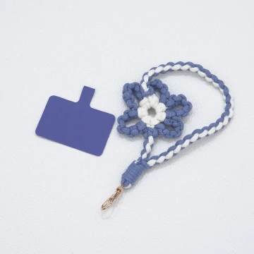 針織小花兒×手機腕帶掛繩×深藍.avif