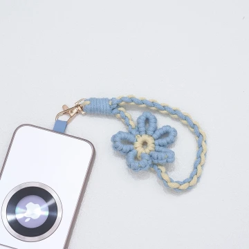 針織小花兒×手機腕帶掛繩×藍黃.avif