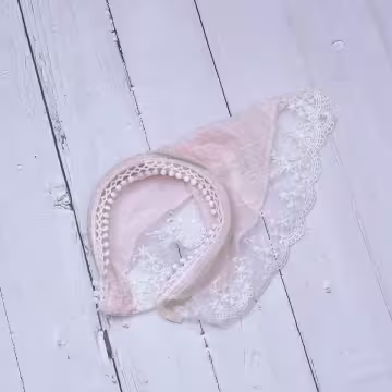 蕾絲頭巾造型×髮箍×共二色
