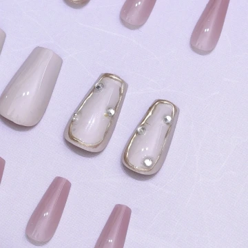 冰白溫柔粉紅亮面×穿戴式手指甲片×二十四入.avif
