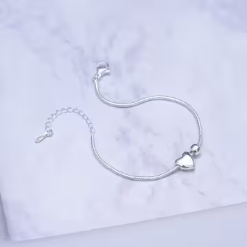 925銀飾×愛心小銀珠×手鍊