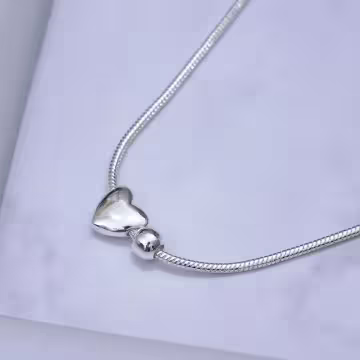 925銀飾×愛心小銀珠×手鍊