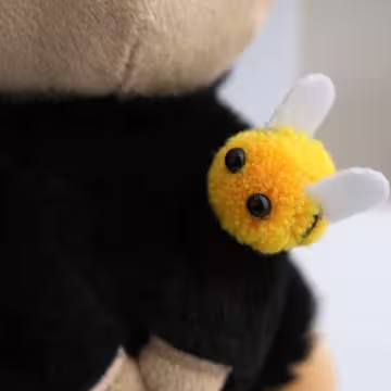 蜜蜂小黑狗×娃娃×掛件