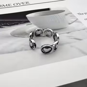 美式×復古×愛心指環×開口戒指