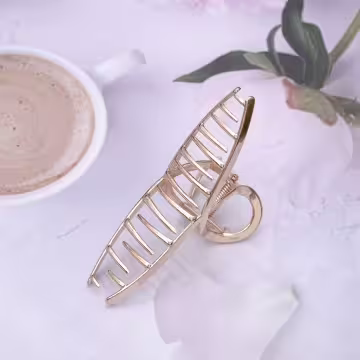 金色極簡交叉×鯊魚夾