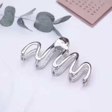 銀色大波浪×鯊魚夾