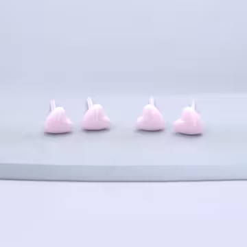 小愛心×陶瓷×養耳棒×二套件耳環組×粉紅